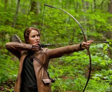 Katniss Everdeen, from the Hunger Games movie, was described as "olive-skinned" in the book