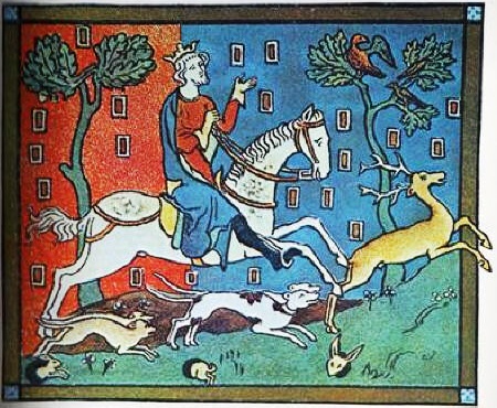 King John hunting deer