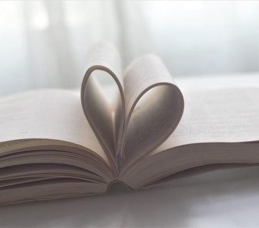 Book pages heart